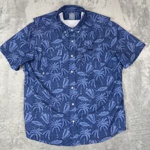 Vineyard Vines Mens XL Harbor Shirt Short Sleeve Vented Button Down Hawaiian AOP